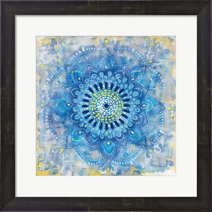 Framed Concentric Mandala Print