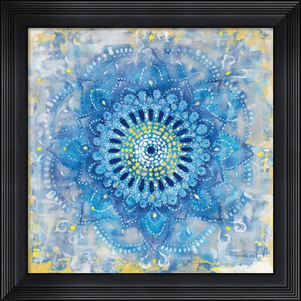 Framed Concentric Mandala Print