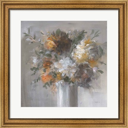 Framed Weekend Bouquet with Green Print