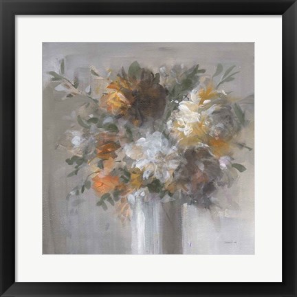 Framed Weekend Bouquet with Green Print