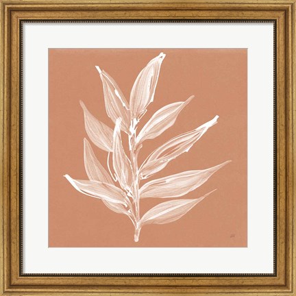 Framed Leaf Study IV Pheasant Print