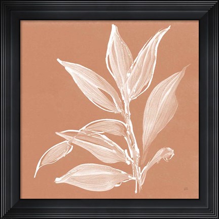 Framed Leaf Study I Pheasant Print