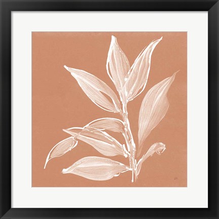 Framed Leaf Study I Pheasant Print