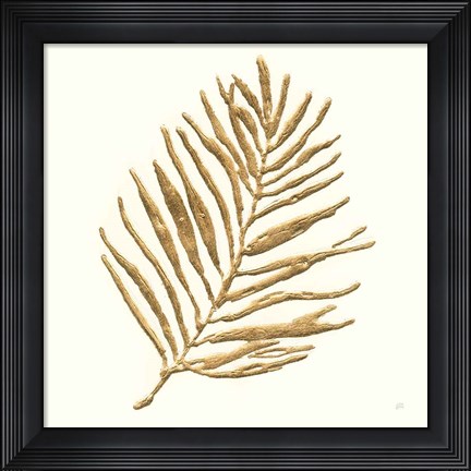 Framed Gilded Palm V Print