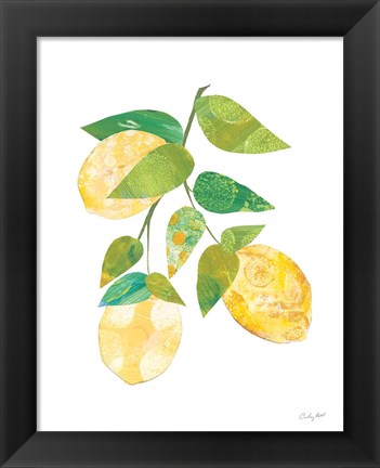 Framed Summer Lemons I Print