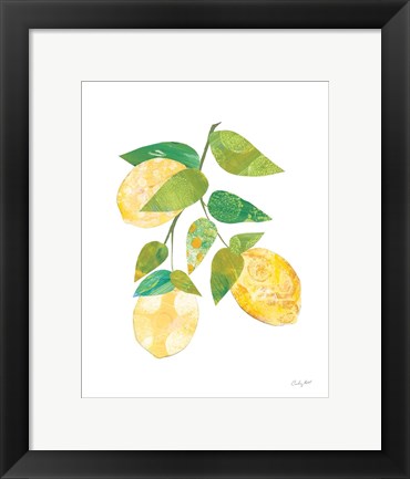 Framed Summer Lemons I Print