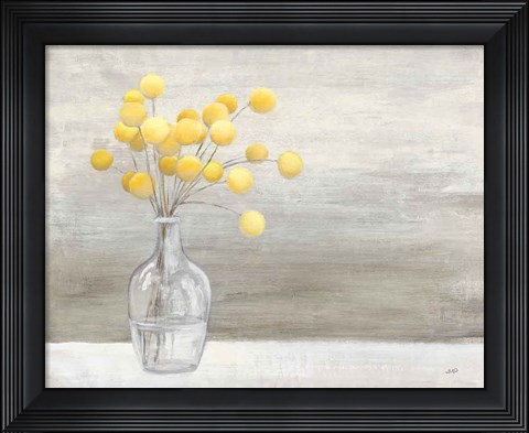 Framed Cheerful Craspedia Print