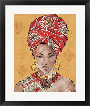 Framed African Flair IV Warm Print