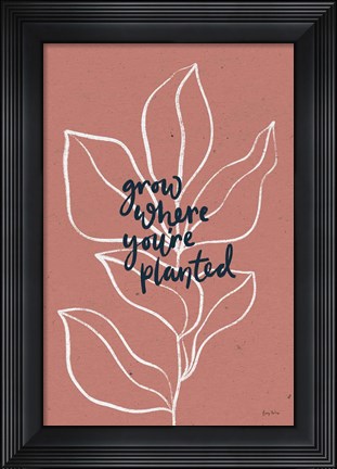 Framed Balance II Leaves Print