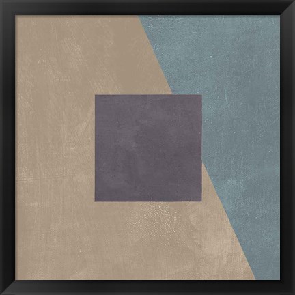 Framed Blue Silk Abstract II Print