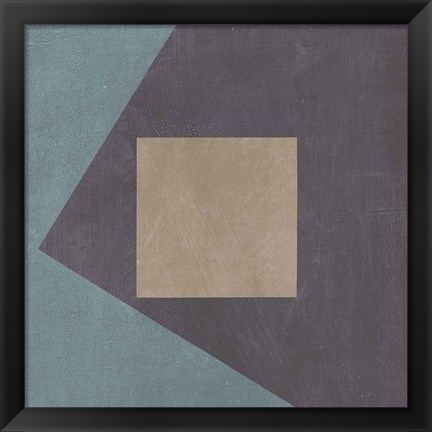 Framed Blue Silk Abstract I Print