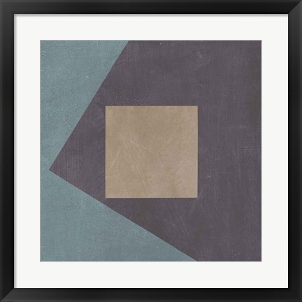 Framed Blue Silk Abstract I Print