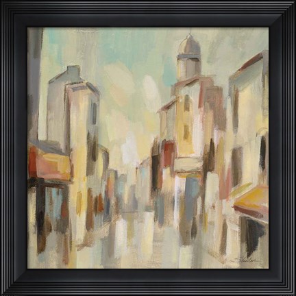 Framed Pastel Street I Print