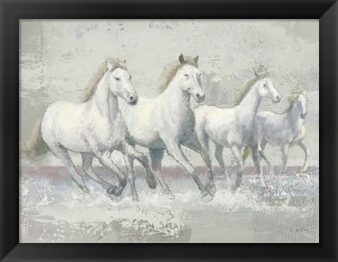 Framed Running Wild Crop I Neutral Print