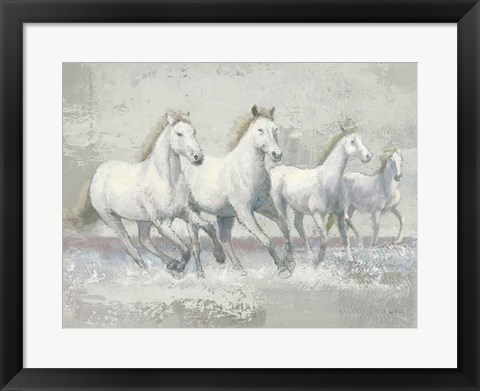 Framed Running Wild Crop I Neutral Print