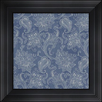 Framed Ornamental Paisley Pattern I Print