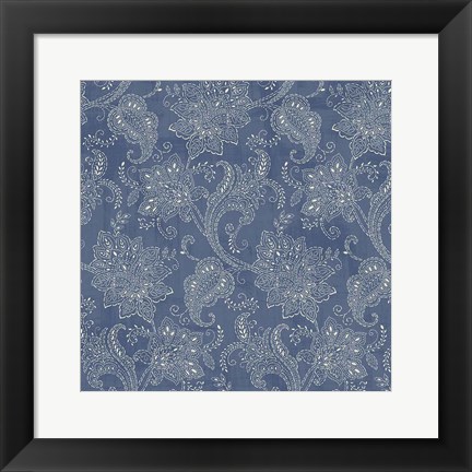 Framed Ornamental Paisley Pattern I Print