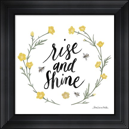 Framed Happy to Bee Home Words IV Print