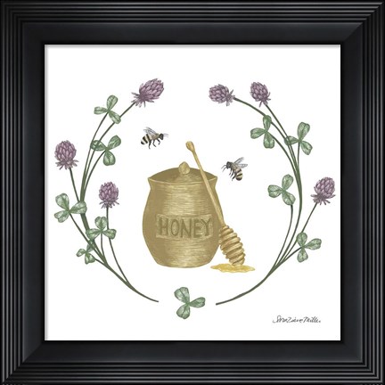 Framed Happy to Bee Home IV Yellow Print