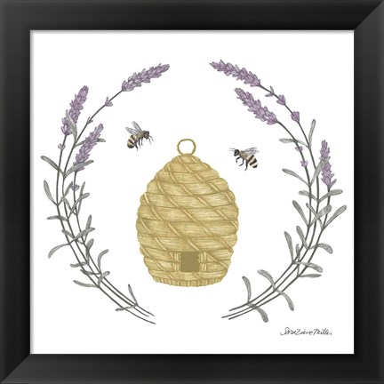 Framed Happy to Bee Home II Yellow Print