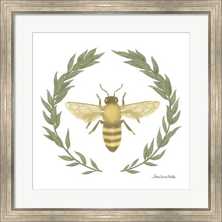 Framed Happy to Bee Home I Yellow Print