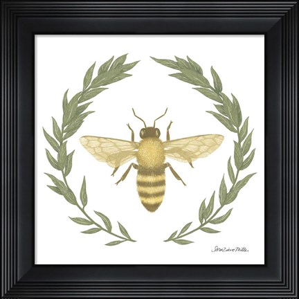 Framed Happy to Bee Home I Yellow Print