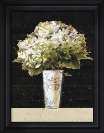 Framed Marche de Fleurs Bouquet Black Print