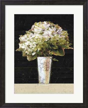 Framed Marche de Fleurs Bouquet Black Print