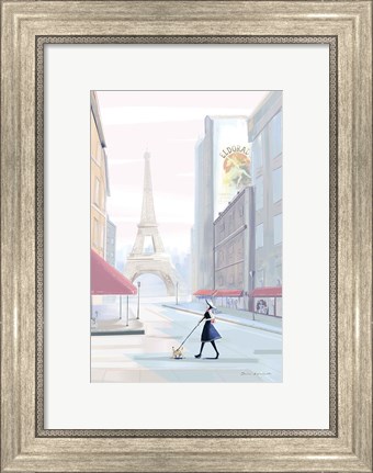 Framed Paris Morning Walk Print