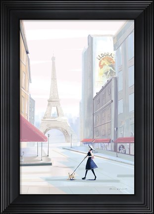 Framed Paris Morning Walk Print