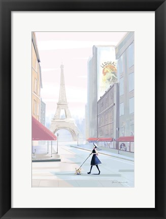 Framed Paris Morning Walk Print