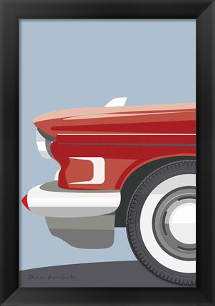 Framed American Vintage Car III Print