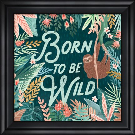 Framed Jungle Hangout II Born to be Wild Print