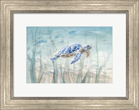 Framed Undersea Turtle Print