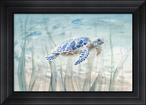Framed Undersea Turtle Print