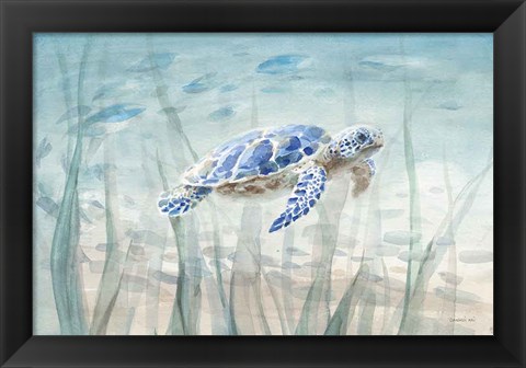 Framed Undersea Turtle Print