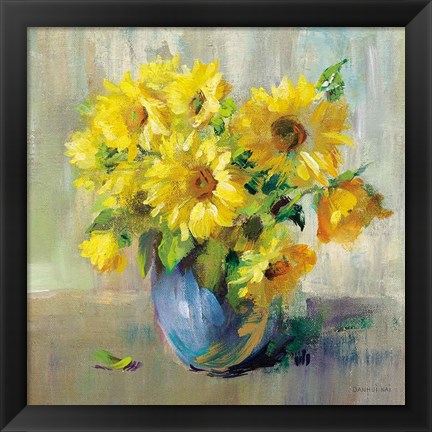 Framed Sunflower Still Life II Print