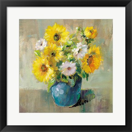 Framed Sunflower Still Life I Print