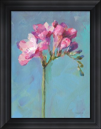 Framed Modern Freesia II Print