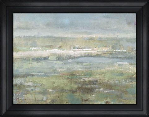 Framed Gray Blue Field Print