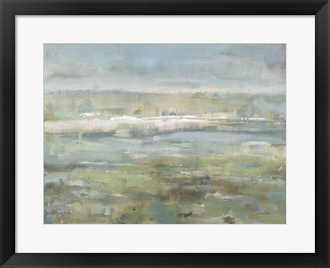 Framed Gray Blue Field Print