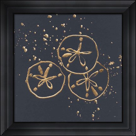 Framed Gold Sand Dollar II Print