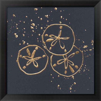 Framed Gold Sand Dollar II Print