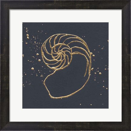 Framed Gold Nautilus II Print