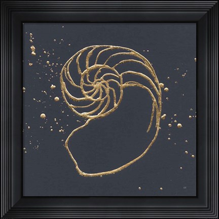 Framed Gold Nautilus II Print