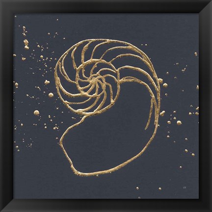 Framed Gold Nautilus II Print