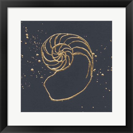 Framed Gold Nautilus II Print