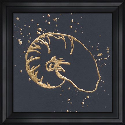 Framed Gold Nautilus I Print