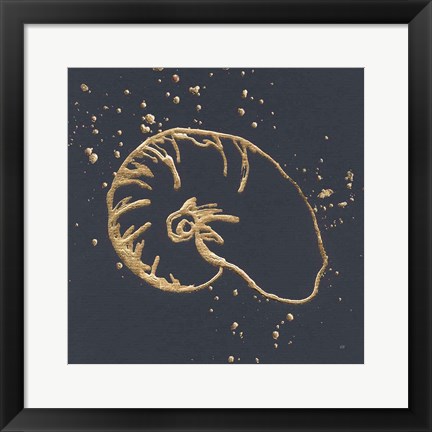 Framed Gold Nautilus I Print