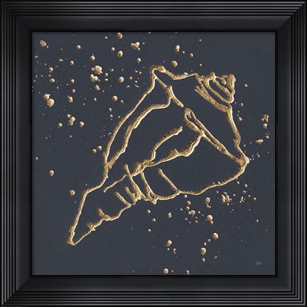 Framed Gold Conch IV Print